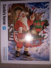 Santas Home 1000 Pce Jigsaw Puzzle. 27.5x19.7 Sealed. The Warm Scene Pictures.