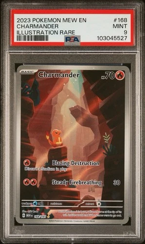 Pokémon Charmander 168/165 SV151 Illustration Rare Holo PSA 9 Graded