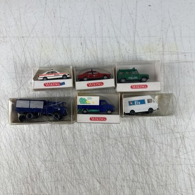 6 Wiking 1:87 HO Scale Vehicles In Box