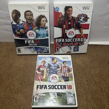 Lot of 3 Nintendo Wii FIFA Soccer Games 08 10 09 All Play With Manuals Futbol