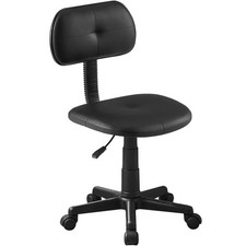 Small Armless Home Office Chair Adjustable Stools for/Desk/Computer/Task, Low...