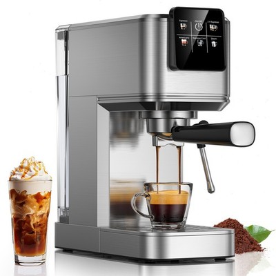 20Bar Espresso: Rapid Cold Brew, H/C Capp/Latte, Compact, SS, 1.2L Remov Tank