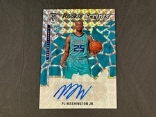 2019-20 PANINI MOSAIC PJ WASHINGTON JR RS-PJW ROOKIE SCRIPTS REACTIVE AUTO SP