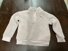 PUMA-Girls Sweater-Sherpa Light Pink/Pastel-Cozy- Size m 8-10 