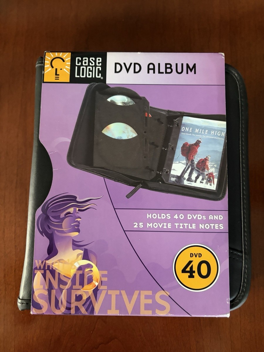 Case Logic DVB40 DVD Album 40 Disc Capacity Zippered Binder