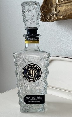 Mi Familia Flores Reposado Tequila Empty Bottle 750ml Shot Topper Decanter