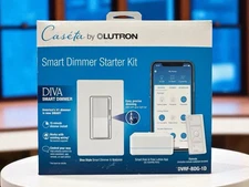 Lutron Caséta Diva Smart Dimmer Switch Starter Kit (DVRF-BDG-1D) - White *NEW*