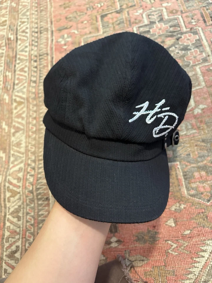 Gorra Harley Davidson para mujer grande negra motociclista hebilla estrás Foto 2 de 4