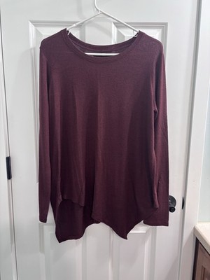 Women s Maurice s 24/7 Long Sleeve Burgundy Maroon Shirt Size Medium