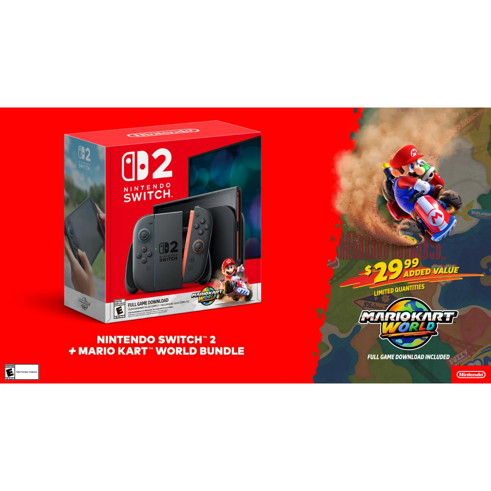 SALE Nintendo Switch 2 + Mario Kart World Bundle