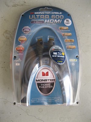 NEW/SEALED Monster Cable Ultra 600 Advanced High Speed HDMI Cable--16 Ft /4.87 M