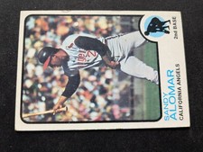 1973 Topps Baseball Card # 123 Sandy Alomar Sr. - California Angels (VG/EX)