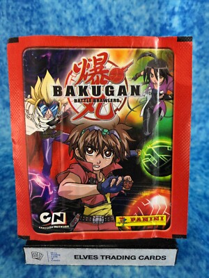 Bakugan Battle Brawlers ungeöffnet sealed Sticker Packet by Panini 2005 CN