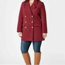 Justfab Double-breasted Peacoat Size Xl
