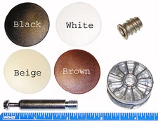 35mm Cam Disc Lock Furniture Connector Kit- 8mm x 48.5mm Dowel Pin and Accessory