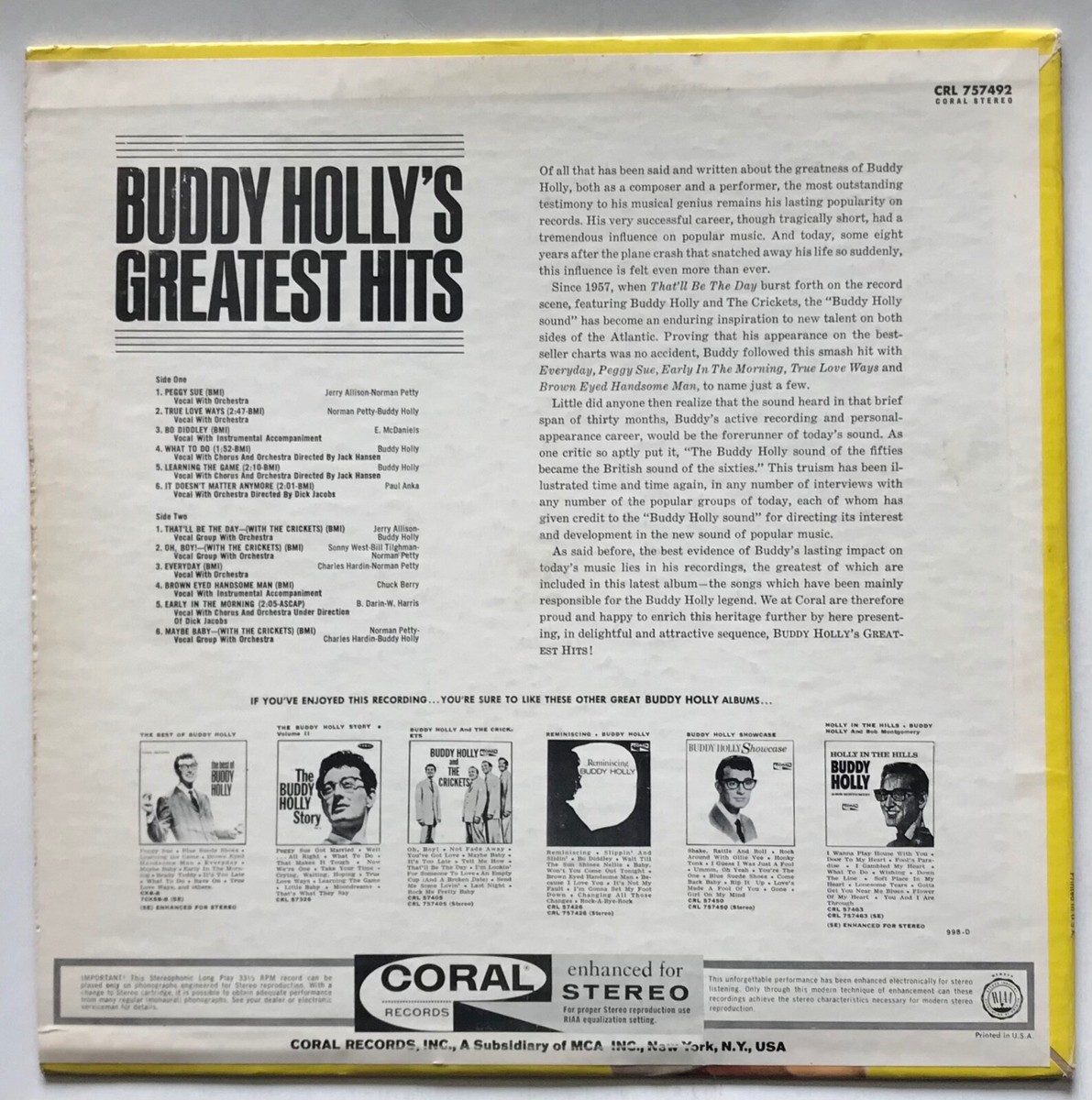 その他 LP Buddy Holly Greatest Hits (Pink Vinyl) NOTLP370 Not Now Music /00260 BUDDY HOLLY - Buddy Holly's Greatest Hits, 12