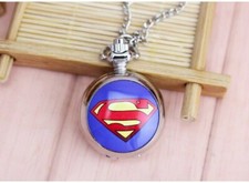 Superman Necklace Pocket Watch Child Girl Watch Fashion New