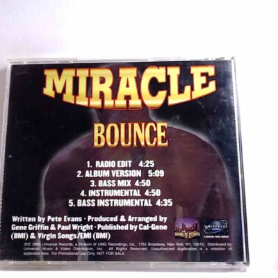 Miracle – Bounce (CD, Promo, US, 2000, Universal) AJ597 | eBay