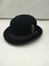 BAILEY DESIGNER COLLECTION FELT WOOL FUR BLEND BLACK DERBY BOWLER