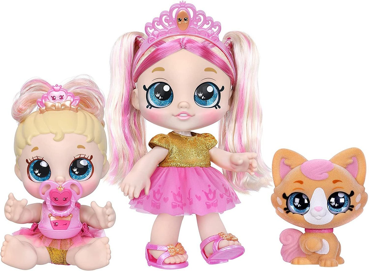 Kindi Kids Scented Sisters Pawsome Royal Family - 2 Dolls and Pet
