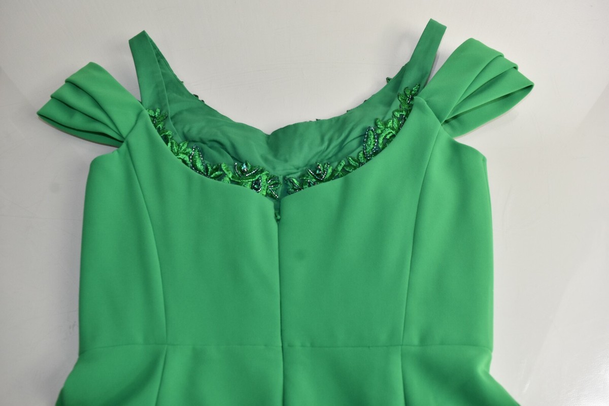 emerald green and black prom dress Strapless Emerald Green Ruffle Multi-Layer Long Prom Dress main image 0