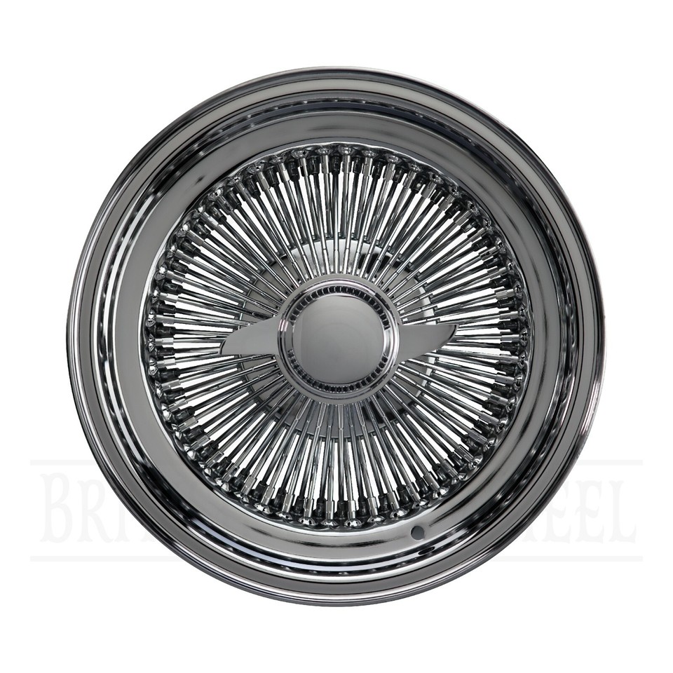 15x7 Std 100 Spoke Straight Lace Lowrider Wire Wheels, 2 Bar KO Caps ...