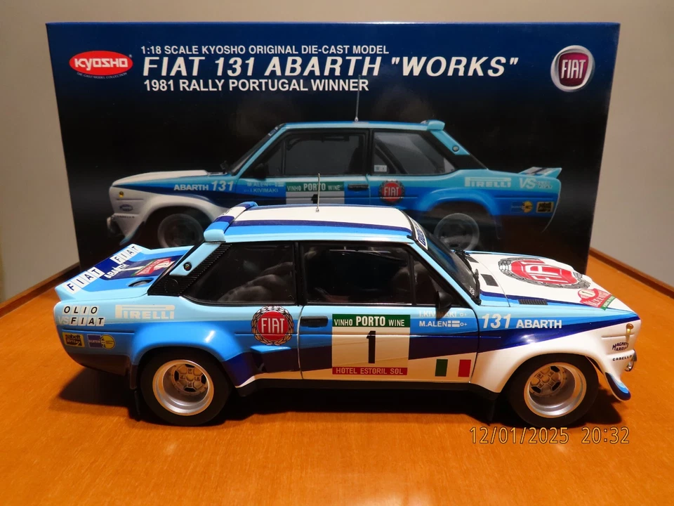 Kyosho 08373B Fiat 131 Abarth #1 M.Alen-I.Kivimaki Rally Portogallo 1981 W 1:18 - Immagine 4 di 4