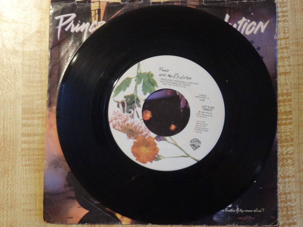 Prince And The Revolution 1984 Lets Go Crazy Single 45 RPM 7
