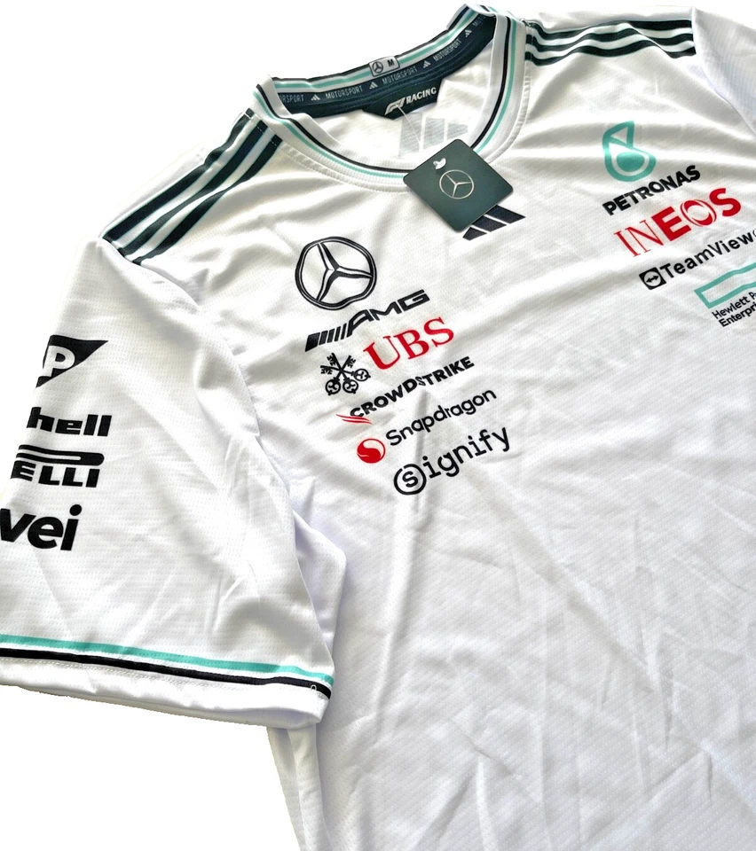 Mercedes-Benz Racing F1 White New 2025 T-Shirt - Image 3 of 4