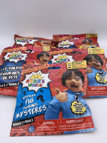 Ryan's World ~ Figurine Blind Bags ~ Mix of Series 1 & 2 ~ Lot of 5