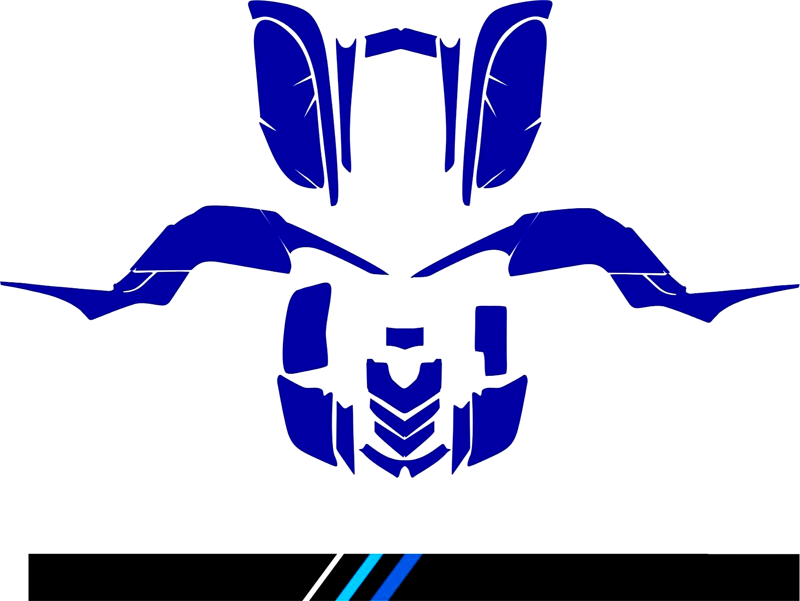 vector template for Yamaha Raptor 660 ATV to escala real 1:1 contorno ...