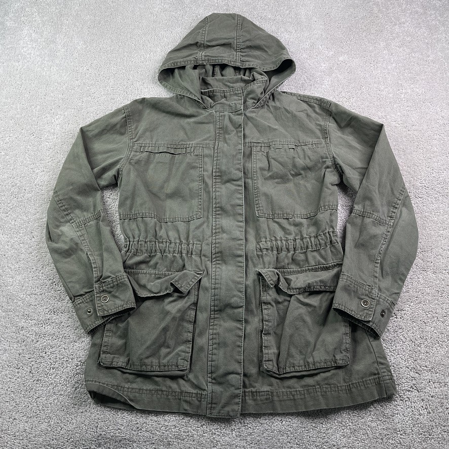 Universal Thread Jacket Womens Small Green Canvas… - image 1