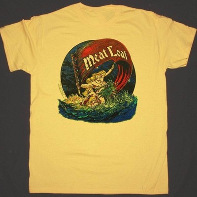 Vtg MEAT LOAF Band NEVERLAND EXPRESS TOUR Cotton Yellow All Size Shirt BT841