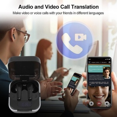 AI Translation Earbuds 164 Languages Real Time Translator BT 5.4 Earphones SET