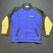 Adidas Windbreaker Jacket Sz M Mens Purple Vintage 90s Trefoil Big Logo Skater