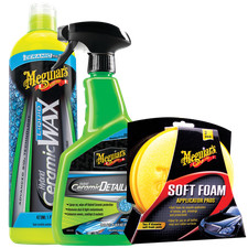 Meguiar's Hybrid Ceramic Detailer 768 ml + Liquid Wax 473 ml Set + 2 Pads Meguiar's Hybrid Ceramic Detailer 768 ml + Liquid Wax 473 ml Set + 2 Pads