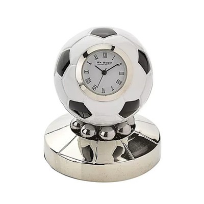 Widdop Miniaturuhr - drehbarer Fußball 6 cm Ornament