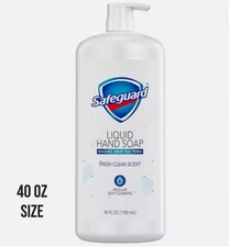 SAFEGUARD LIQUID HAND SOAP MICELLAR DEEP CLEANSING 40oz FRESH CLEAN SCENT LARGE