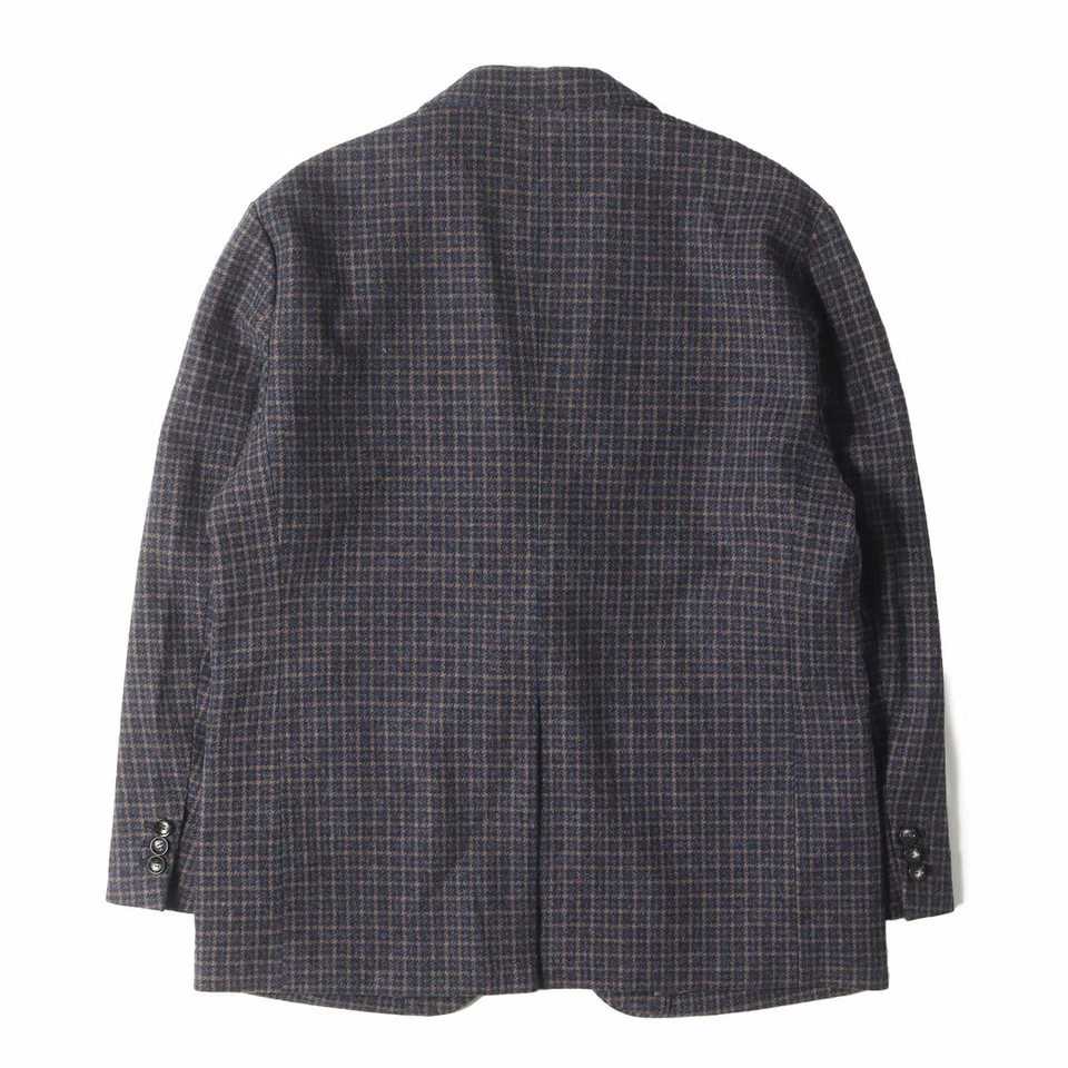 SOPHNET Softnet Jacket Navy Blue Size: S 23AW Check Wool 2 Button Used BEEG-0 - Image 2 of 3