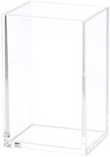 Clear Acrylic Pencil Pen Holder Cup, Clear Makeup Brush Holder, Acrylic Desk Acc
