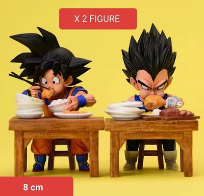 Dragon Ball Z Gt Anime Figuren Goku und Vegeta Abendessen zusammen 8 cm PVC Gk Toy 