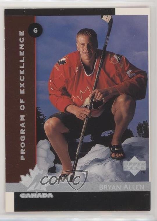 1997-98 Upper Deck Bryan Allen (G on Front) #401 Rookie RC 0ng2