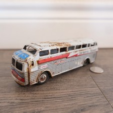 Vintage Japan Express SIlver Eagle Bus Friction Tin Toy Litho RI-85211