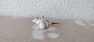 Schleich 14406 Weiße Maus Mit Fähnchen Ratte Haustier Rarität