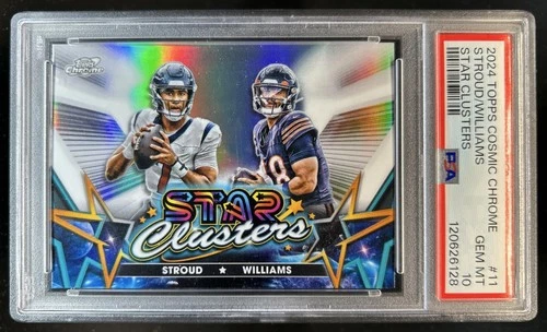 2024 Topps Cosmic Chrome Caleb Williams CJ Stroud Star Clusters RC #SCL11 PSA 10
