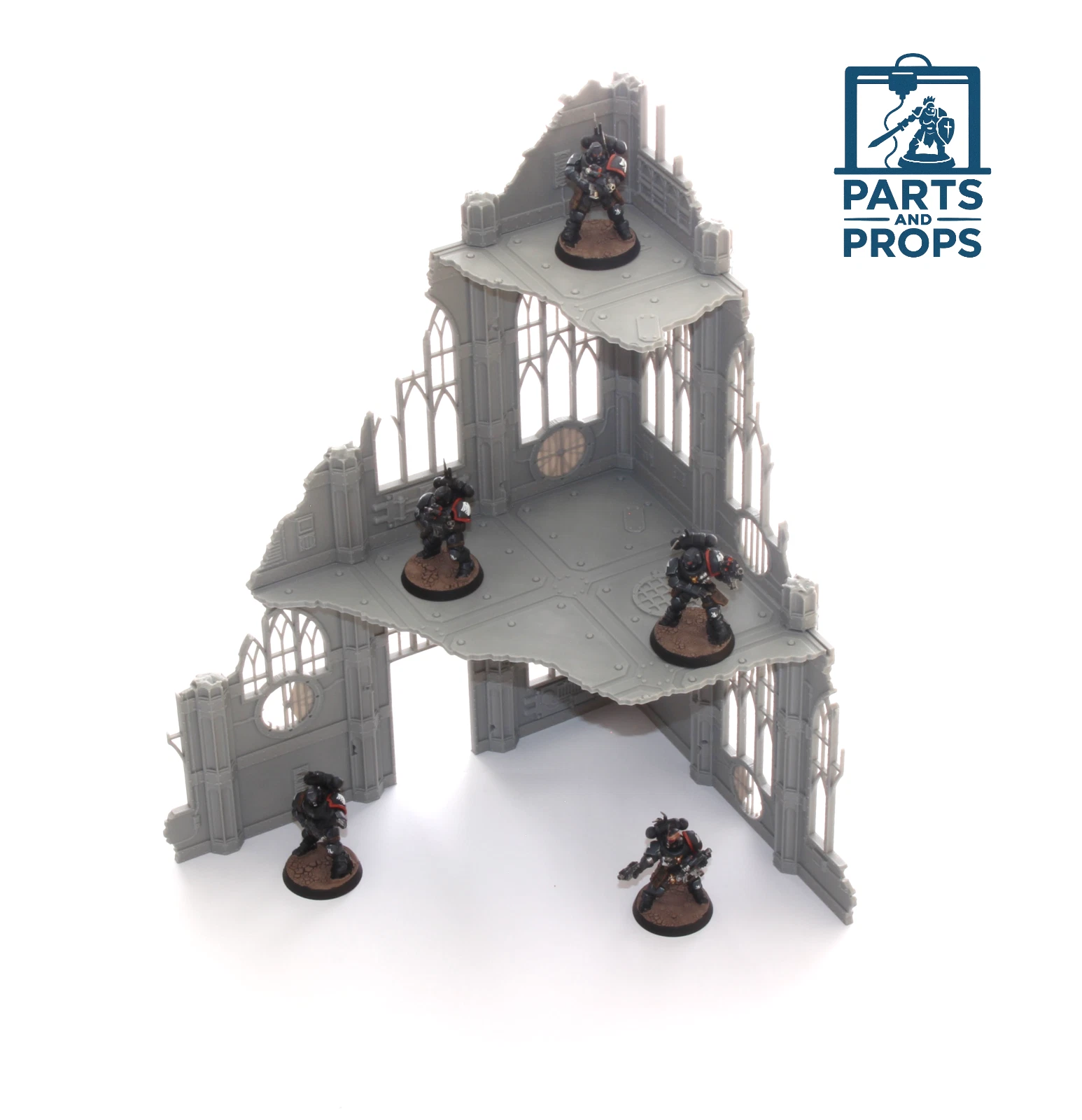 Wargaming Terrain Ruined Bridge City Set Grimdark Compatible with 28mm Tabletop - photo 12
