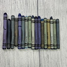 17 Crayola Crayon Binney & Smith RARE Retired Blue Colors Vintage USA Made