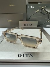 DITA DETRON DTS 459-A-03 Khaki Crystal Silver Grey Apricot Gradient Sunglasses