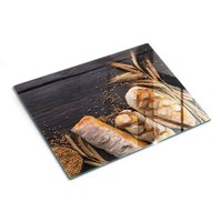 Schneidebrett Aus Glas Modernes KüChenzubehöR GehäRtetes Glas Brot Holz 40X30 Cm