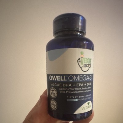 The Veggie Doctor QWELL Omega-3 Algae DHA EPA DPA Vegan 60 Softgels